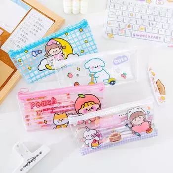 Милый пенал с изображением животных из мультфильмов, сумка для хранения канцелярских принадлежностей, простые пеналы для девочек style 3