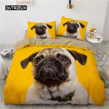 Милый пес пододеяльник одеяло для дома животное собака белое одеяло покрывало собачий любитель подарок лечение питомец для женщин мужчин детей спальня декор EU single(135x200cm)