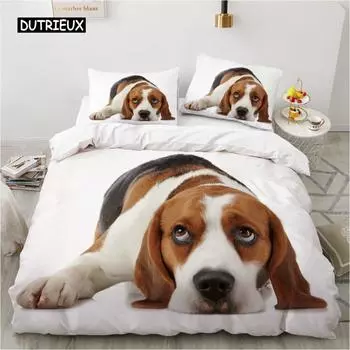 Милый пес пододеяльник одеяло для дома животное собака белое одеяло покрывало собачий любитель подарок лечение питомец для женщин мужчин детей спальня декор EU single(135x200cm)