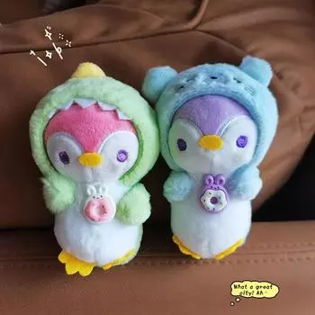 Милый пингвин брелок маленький пингвин пара мобильный телефон кулон автомобильный брелок наушники рюкзак подвески сумка декор коричневый