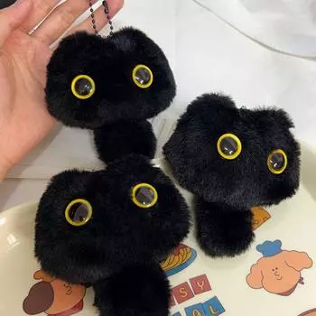 Милый пищащий плюшевый угольно-шармовой брелок-подвеска для рюкзака 1pc