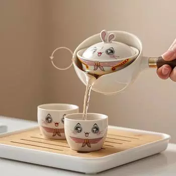 Милый питомец Стеклянный Керамический Китайский Чайный Сервиз Кунг-Фу Дорожный Чайный Сервиз Чайные Наборы Чайник Для Заварки Чайник Чайная Чашка Набор Заварник Для Заварки Чая