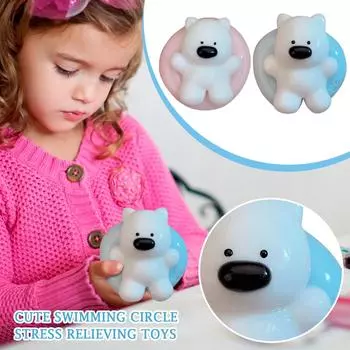 Милый плавательный круг для давления и медленного супер мягкого грязевого кремового ощущения давления и разрыва One Size синий