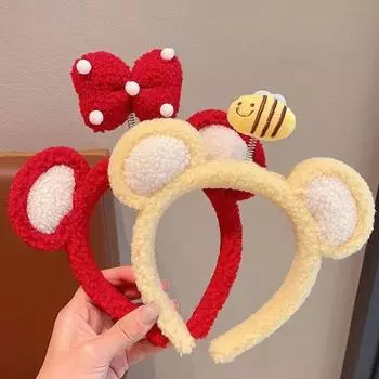 Милый плюшевый бант клубника мультфильм повязка на голову дети милые обручи для волос модные аксессуары для волос женский повязка для волос галстук жёлтый