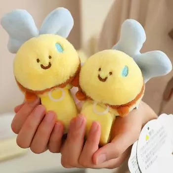 Милый плюшевый бант, потеющая пчела, хлопающая круглая игрушка, шлепающая хлопающая крылышка, пушистый мягкий браслет, кольцо на руку, браслет, детские забавные игрушки