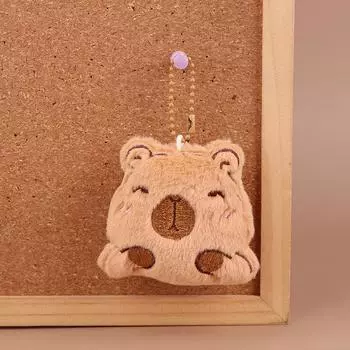 Милый плюшевый брелок Capibara, мультяшная кукла Capybara, кулон, брелок для ключей от машины, рюкзак, сумка, декор, подарок для ребенка розовый