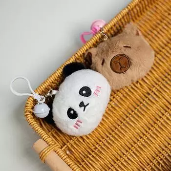 Милый плюшевый брелок Capibara, мультяшный медведь-панда, мягкая кукла, кулон, брелок для автомобиля, рюкзак, сумка, декор, подарок для ребенка A1