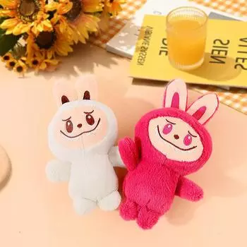 Милый плюшевый брелок Labubu, игрушка, кукла, сумка, кулон, кавайные женские аксессуары для сумок, мультяшные брелоки светло-коричневого