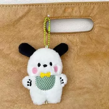 Милый плюшевый брелок-подвеска Pochacco, креативная мягкая кукла, брелок для автомобиля, изысканный рюкзак, украшения, аксессуары, подарки