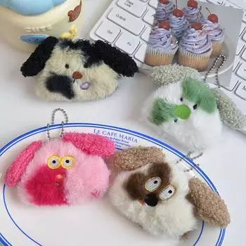 Милый плюшевый брелок-подвеска в виде бродячего щенка, детские игрушки, брошь в виде мультяшного щенка, кавайный рюкзак, украшения, аксессуары, подарки на день рождения