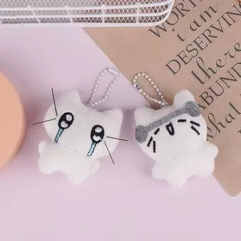 Милый плюшевый брелок-подвеска в виде кошки, аксессуары для сумок для девочек, кулон в виде куклы Kawaii, брелок для ключей as the picture