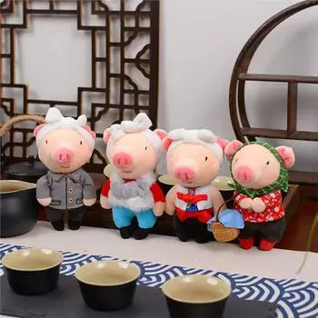 Милый плюшевый брелок-подвеска в виде свиньи - забавный, уродливо-милый подарок для пары OPP Individual Packaging