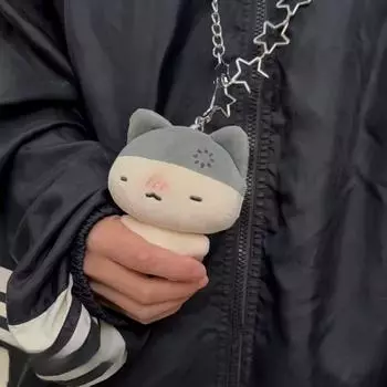 Милый плюшевый брелок в виде кошки, кукла, подвеска для украшения рюкзака для девочки, пушистая мягкая плюшевая игрушка-кошка, брелок для сумки, аксессуары-шармы, подарок