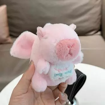 Милый плюшевый брелок в виде мыльных пузырей капибара, мягкий, кавайный, переносной, тыквенный, кукла капибара, игрушка, брелок для девочек, подарок на день рождения