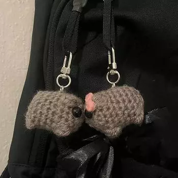 Милый плюшевый грустный хомяк мем с бантом брелоки цепочки сумки подвески кавайная девочка хомяк подарки ручной работы декор кукла брелок as the picture