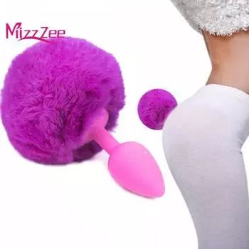 Милый плюшевый хвост, анальная пара, совместный секс, приклад, силиконовая пробка, пара, флирт, эротика