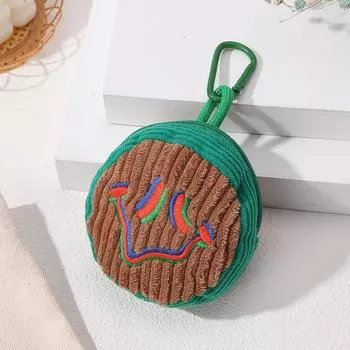 Милый плюшевый кошелек для монет с вышивкой, вельветовый кошелек для монет, кошелек на молнии, USB-гарнитура, мини-сумка для ключей, детский подарок на день рождения