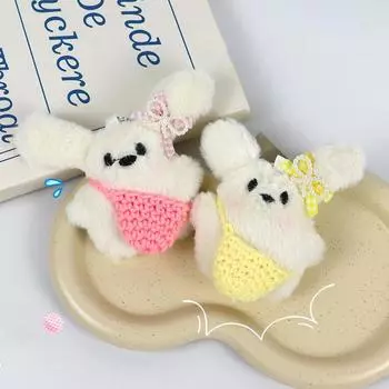 Милый плюшевый кролик Kawaii брелок-подвеска мультфильм плюшевая кукла брелок изысканный рюкзак украшения аксессуары подарки на день рождения