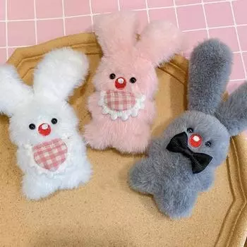 Милый плюшевый кролик с длинными ушами, кукла, пищащий брелок, кольцо, женский брелок, пушистая мягкая игрушка, автомобиль, рюкзак, сумка, кулон, подарок as the picture