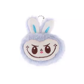 Милый плюшевый кулон Labubu, мультяшный брелок для ключей в виде овцы-монстров, брелок для ключей от машины, рюкзак, сумка, декор для детей, подарок синий