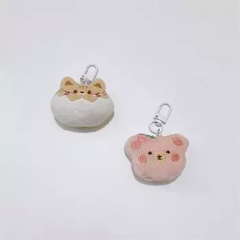 Милый плюшевый медведь брелок мультфильм плюшевый маленький кот брелок автомобильный держатель ключей милый кулон на сумку украшение на рюкзак as the picture