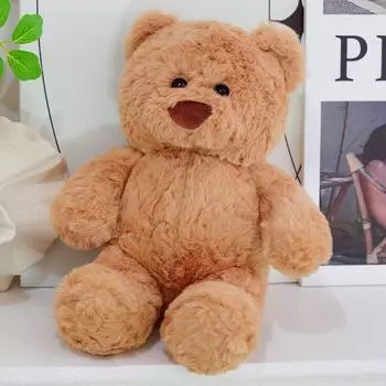 Милый Плюшевый Мишка из Вельвета, Кукла-Компаньон для Сна, Обнимающий Мишка, Подарок, Свадебное Бросание 30cm коричневый