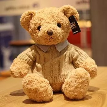 Милый плюшевый мишка, плюшевая игрушка, обнимашка, кукла-медведь, спящая тряпичная кукла, подарок на день рождения для девочки 40cm