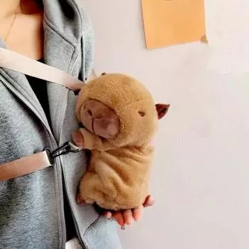 Милый плюшевый рюкзак Capybara Crossbody Bag Сумка Мягкая Capybara Школьная сумка Дети День рождения Рождественский фестиваль Подарки