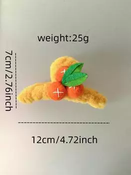 Милый плюшевый шарик в виде фрукта, плюшевый клип-цветок, заколка для волос для милой и свежей девушки