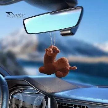 Милый плюшевый верблюд брелок пушистая кукла верблюд брелок для рюкзаков кошельков кукла подвесной кулон аксессуар бежевый