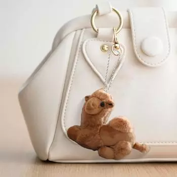 Милый плюшевый верблюд брелок пушистая кукла верблюд брелок для рюкзаков кошельков кукла бежевый