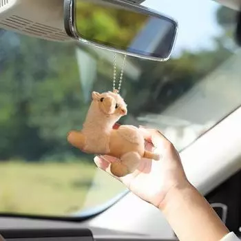 Милый плюшевый верблюд брелок пушистая верблюд кукла брелок для рюкзаков кошельков кукла подвеска света кофе