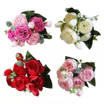 Милый подарок, имитация цветка, восхитительный вкус, мягкая шелковая ткань роза розовый