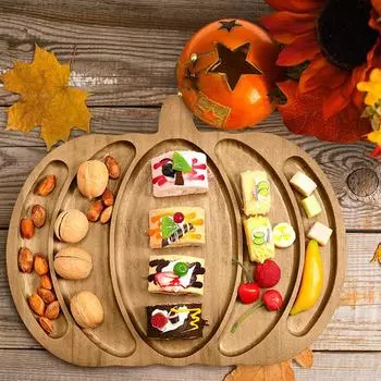 Милый поднос из тыквы для конфет, фруктов, праздничной вечеринки, украшения на Рождество, Хэллоуин, День благодарения 29*25cm