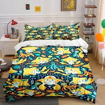 Милый пододеяльник наволочка, постельный комплект Jirach, комфорт для детской кровати, пододеяльник двуспальный королевский размер, домашний декор 135x200cm