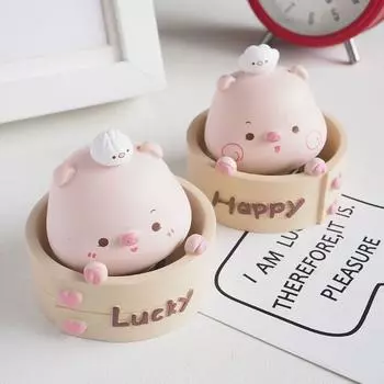 Милый поросенок, автомобильные украшения, автомобильная кукла, креативные аксессуары для интерьера автомобиля, принадлежности для украшения центральной консоли автомобиля 6.3cm6.3cm