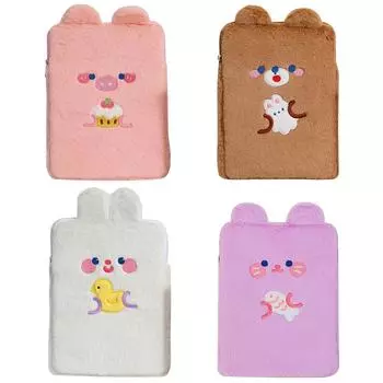 Милый поросенок чехол для хранения плюшевый чехол для планшета с рисунком из мультфильма мягкий защитный повседневный портативный чехол для iPad 10,5/11 дюймов коричневый