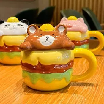 Милый поросенок Гамбург чашка девушка сердце подарок на день рождения для парней и сестер посуда кружки 301-400ml