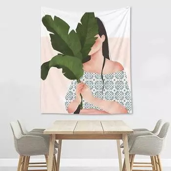 Милый принт для девочек, украшение для гостиной, гобелен, настенный ковер в мультяшном стиле, домашний декор, гобелен, Настенный декор 100X75CM