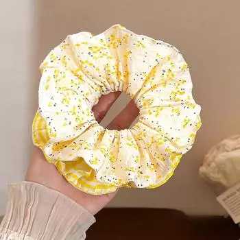 Милый принт клетка двухслойная большая резинка для волос для женщин девочек резинка для волос резинка для волос модные аксессуары для волос