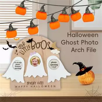 Милый призрак Хэллоуин Рождество стол украшение картина фоторамка искусство DIY семейные украшения произведения искусства для поделок, молодоженов, гостиной, спальни One Size