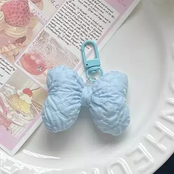 Милый простой брелок-бантик, модный 3D-брелок-подвеска в виде банта для женщин и девочек, креативный рюкзак, подвесное украшение, подарки синий