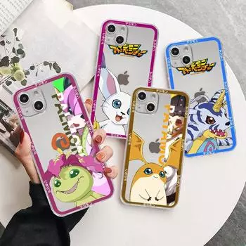 Милый прозрачный чехол Digimon для Apple iPhone 11 14 13 12 Pro 7 8 Plus XR X XS Max 6 6S 14Pro, силиконовый чехол для телефона iPhone 14 Plus