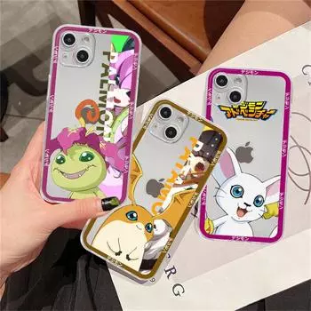 Милый прозрачный чехол Digimon для Apple iPhone 14 11 13 12 Pro 7 8 Plus XR X XS Max 6 6S 13Pro, силиконовый чехол для телефона, чехол с рисунком Cas iPhone 14 Plus