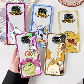 Милый прозрачный чехол Digimon для Xiaomi Mi Poco X3 NFC M3 Pro F3 F1 11 Lite 12 Redmi Note 10 9S 8 7 9, мягкий чехол для телефона Xiaomi Poco M3