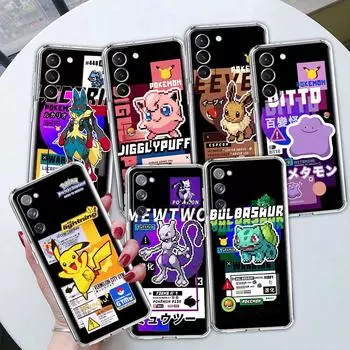 Милый прозрачный чехол Pokemon Pikachu для Samsung Galaxy S22 S20 FE S21 S10 S9 Plus Note 20 Ultra 10 Lite прозрачный чехол для телефона Samsung S21 5G