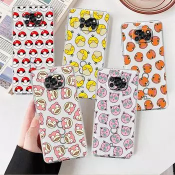 Милый прозрачный чехол с изображением аниме Пикачу Pkemon для Xiaomi Mi Poco X3 NFC M3 Pro F3 F1 11 Lite 12 Redmi Note 10 9S 8 7 9 мягкий чехол для телефона Xiaomi Poco M3