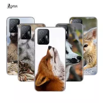 Милый прозрачный чехол с изображением песца для Xiaomi Mi Note 11 11T 11i 10i 10T 10 9 9T SE 8 Lite Pro Ultra, чехол для телефона MI 8