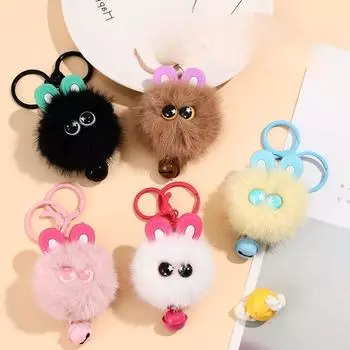 Милый пушистый брелок для автомобиля в виде сумки 8.5cmx6cm белый