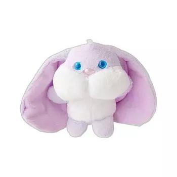 Милый пушистый кролик брелок кольцо плюшевый помпон кролик сумка кулон брелок подарки игрушка фиолетовый